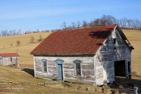 Crooked Now But Once Spectacular - rustic, shed, country, cabin, wood, farm, old, architecture, roof, barn, nature