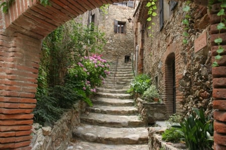 Old Stairs - stairs, street, old stairs, architecture, old