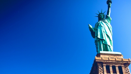 Statue Of Liberty - new york, sky, travel, statue, statue of liberty, liberty, new york city, blue, city