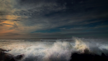 Waves - Wave, nature, beach, sky