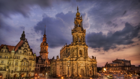 Germany, Dresden - sky, travel, city, dresden, old, germany