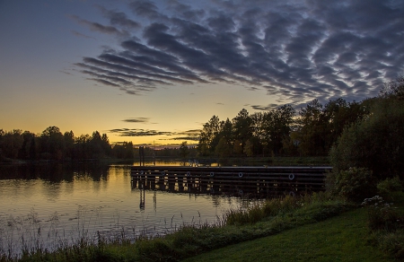 Clouds - amazing, sunset, clouds, river