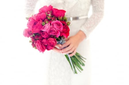 Beautiful Bouquet For All Friends DN - flowers, roses, for you, my friends, hot pink, bouquet