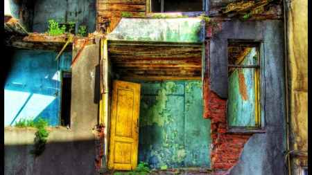 abandoned apartment ruins hdr - ruins, apartment, decrepit, abandoned, hdr