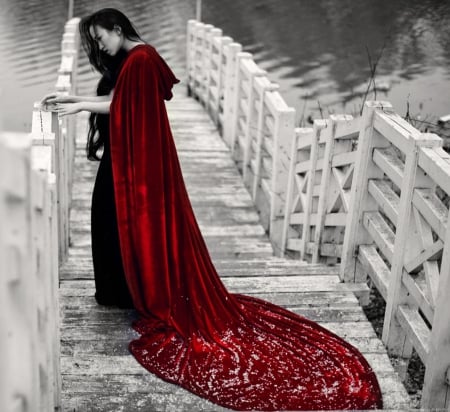 Last hope - image, red, dress, expression, color, new, wallpaper