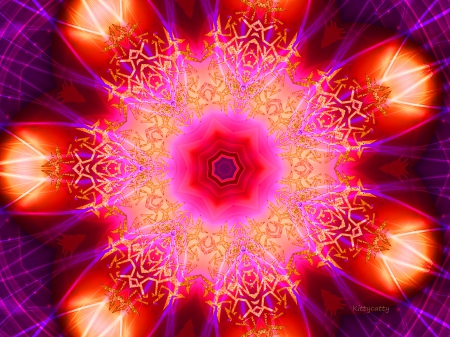 â™¥ Pink Star â™¥ - star, art, abstract, pink star, pink, kaleidoscope, design, kaleidoskope