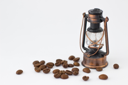 Coffee Beans and Lantern