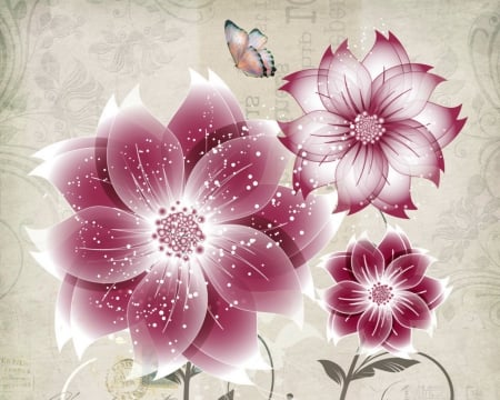 Flowers - design, style, art, flowers