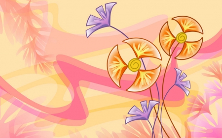 Floral art - flowers, design, draw, art