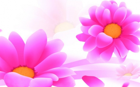 Beautiful in pink - flowers, petals, pink, art