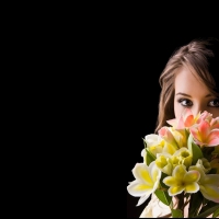 Girl with flowers