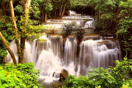 Waterfall - Thailand - nature, waterfall, cascade, forest, Thailand