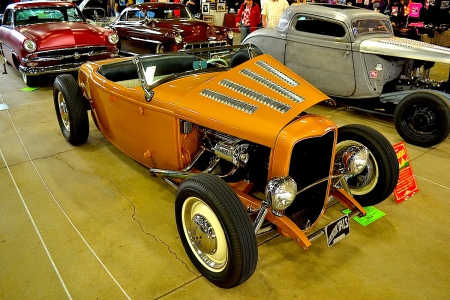 1932 Ford Roadster - gold, classic, hotrod, 1932