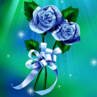 Blue roses background