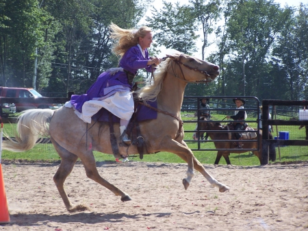 beautiful horse - color, cowgirl, hair, bond