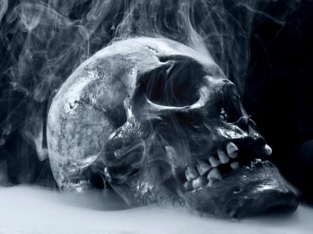 up in smoke - once, burning, fire, skull