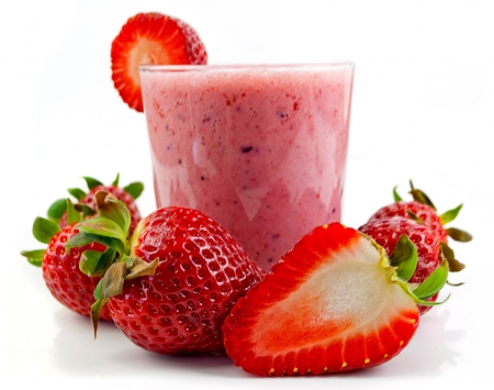 â™¥ Strawberry Dessert â™¥ - fresh, yummy, strawberry, milk, dessert, sweet, berries