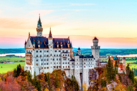 â™¥Neuschwanstein Castleâ™¥ - autumn, mountain, bavaria, castle, neuschwanstein, alps, germany