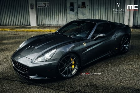 Ferrari-California - sports car, gray, ferrari, custom wheels