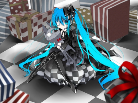 gothic miku - anime, zexon, gothic, bvb