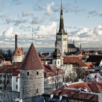 medieval church in tallinn estonia hdr