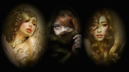 Secrets - secrets, blondes, girls, redhead, collage