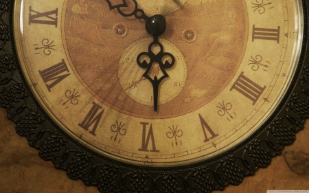 Vintage Clock - vintage clock, old clock, clocks, old clocks, brown, vintage, clock, vintage clocks, old