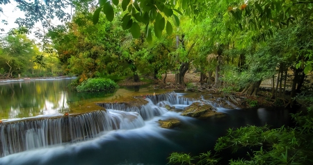 Splendor Of Gravity - trees, lagoon, green, beautiful