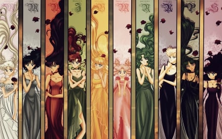 Bishoujo Senshi Sailor Moon - pretty, anime, anime girl, sailormoon, female, beautiful, dress, girl, beauty, lovely, long hair, sweet, sailor moon, collages, nice