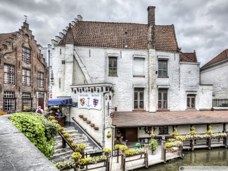 Bruges, Belgium - house, Belgium, white, Bruges, old, white house, houses