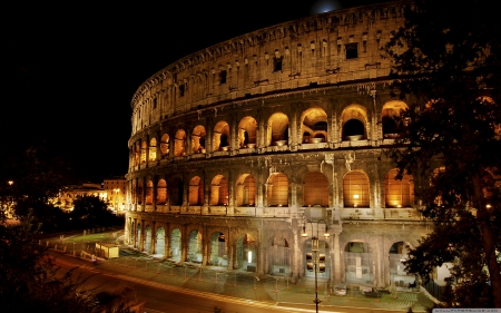 Colosseum - amphitheatre in rome, building, italy, architectures, buildings, colosseum, architecture, rome, old