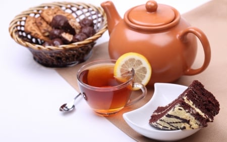 Tea - sweets, brown, drink, cups, tea, drinks, cup