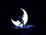 Girl on the moon