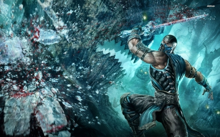 Sub Zero - ice, mortal combat, hero, frost, snow, villain, evil, sub zero