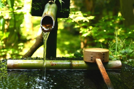 Tsukubai - japan, water, nature, garden, temple, bamboo, japanese