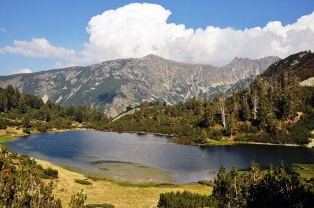 Mountain Lake - water, beautiful, photo, lake, sky, view, photography, trees, nature, mountain, bulgaria