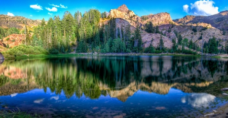 Sunset Over Lake Florence - wilderness, california, forest, reflection, peaceful, beautiful, mountains, sierra