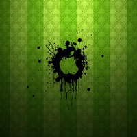 wallpaper apple logo schizzo verde