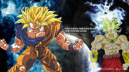 Goku SSj3 Developed Vs Brolly - kamehameha, finalflash, goku super saiyan 3, dragonballz, brolly, legenadary saiyan, goku, goku ssj3