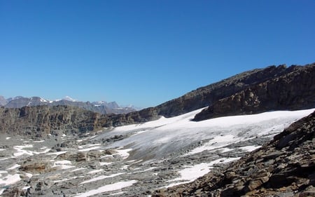 Desert of rocks - nice, bonneval, beauty, sky, peaceful, photography, great, mountains, other, white, cool, cold, france, rock, ice, stone, mountain, landscape, savoie, winter, picture, forces of nature, blue, snow, beautiful, alps