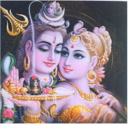 Shiva and Parvati - barath varsha, hinduism, supreme, india, god, idols, hindu, parvati, shiva