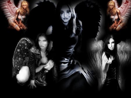 all angelz - darkangel, angels, gothic, female, woman, other