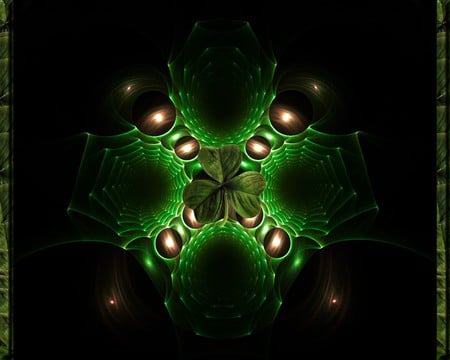 CLOVER - clover, fractal, green