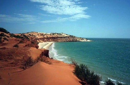 Australian Shoreline - ocean, beach, australia, desert sand, coast