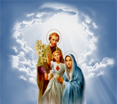 Holy family - christ, jesus, saint joseph, virginmary, family