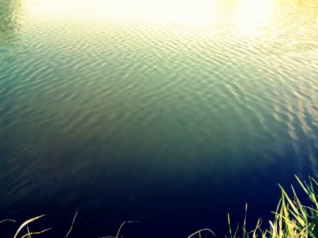 River and wind - whater, grass, wind, river