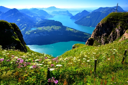 Landscape with mountain and lake