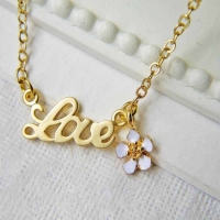 Love gold pendant