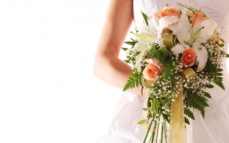 Flowers bouquet - leaves, orange, green, flowers