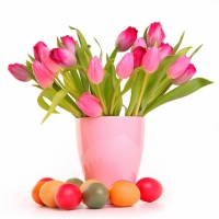 Tulips and Easter Eggs